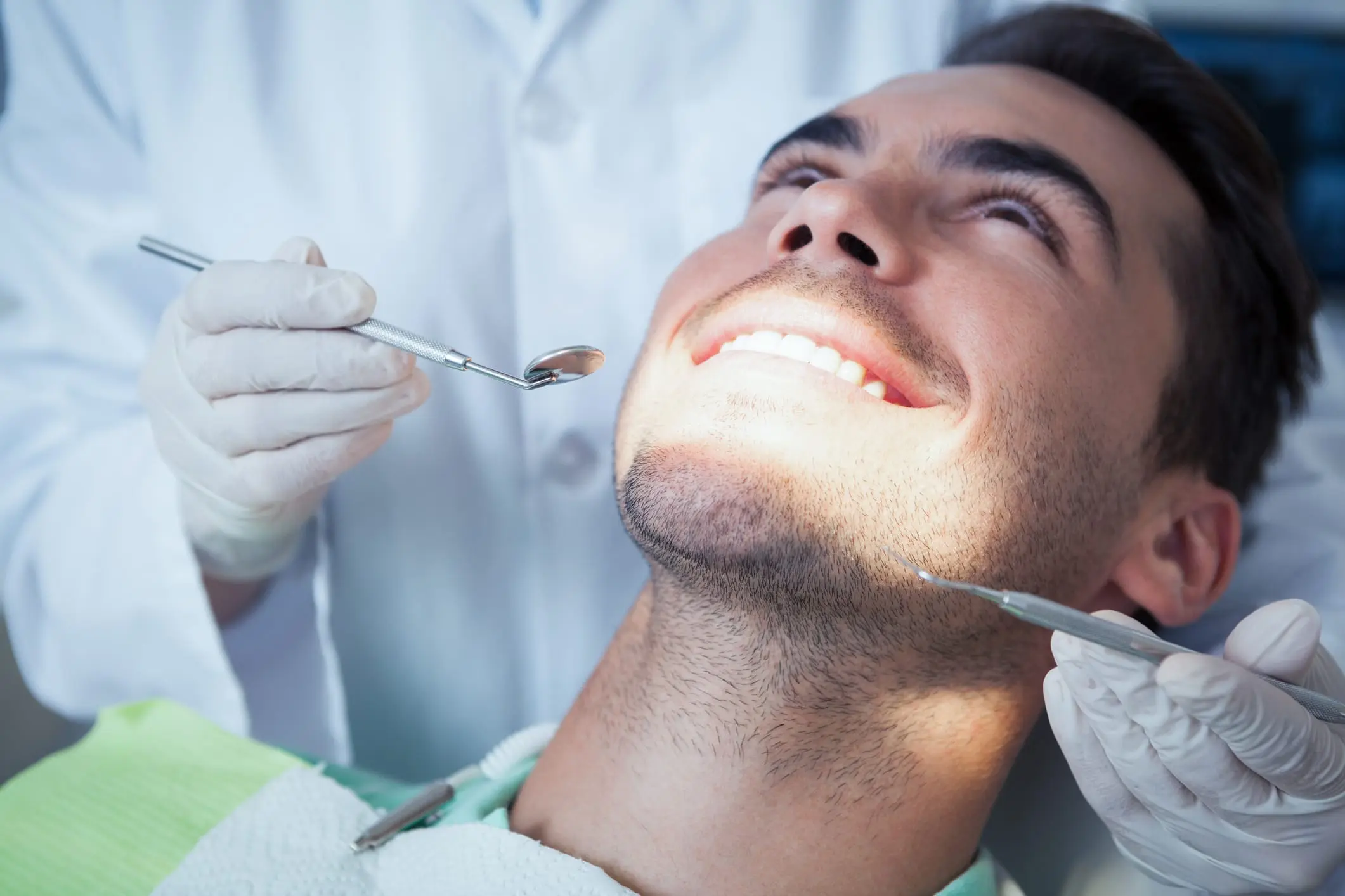 Dental patient getting a cleaning